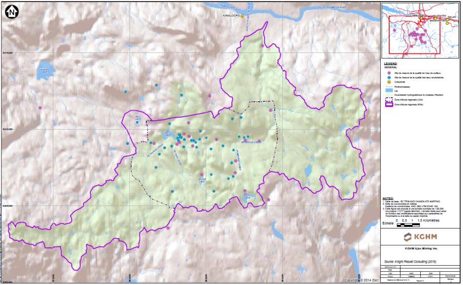 Figure 3 : Zones d'étude locale et régionale des eaux de surface