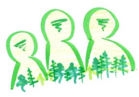 The hand drawn image is a graphic recording captured during RAWG meetings. It shows Indigenous guardians watching over their homelands.