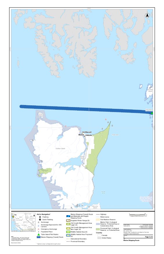Figure 3 Marine Shipping Route - Project site to Triple Island Pilot Station and Triple Island Pilot Station to the 12 Nautical Mile Territorial Sea Limit (page 2 of 2)