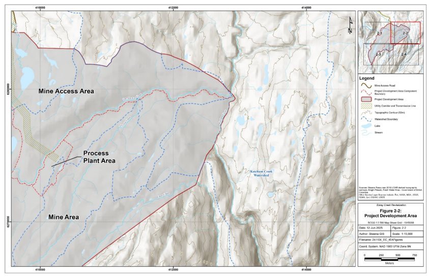 Figure 2-2 Project Development Area for the Eskay Creek Revitalization Project (Detailed)