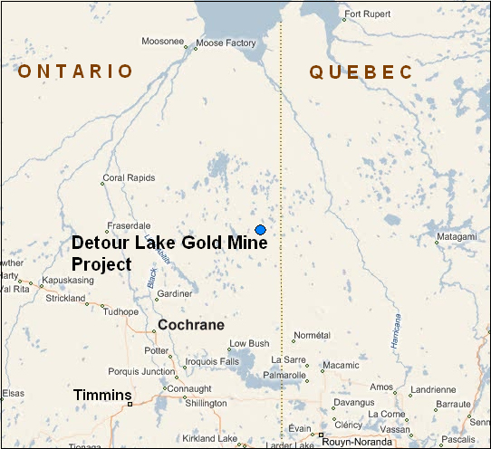 detour lake ontario map Impact Assessment Agency Of Canada Detour Lake Gold Mine Project detour lake ontario map